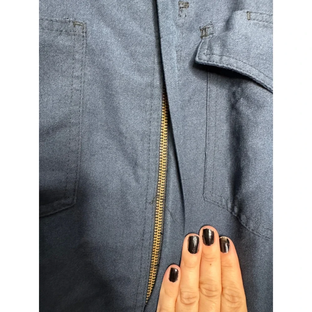 Workrite Mens Navy Blue FR Coveralls Phillips 66 Patch 50R XLG-RG 110NX45 NB